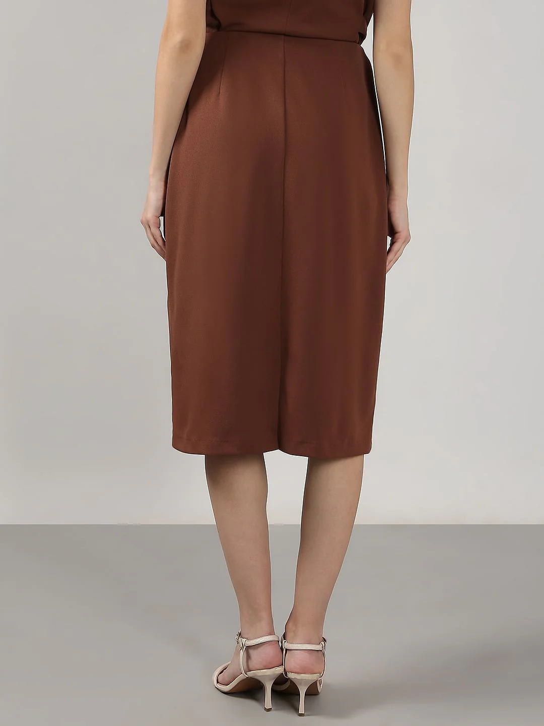 Brown High Rise Skirt - Image 4
