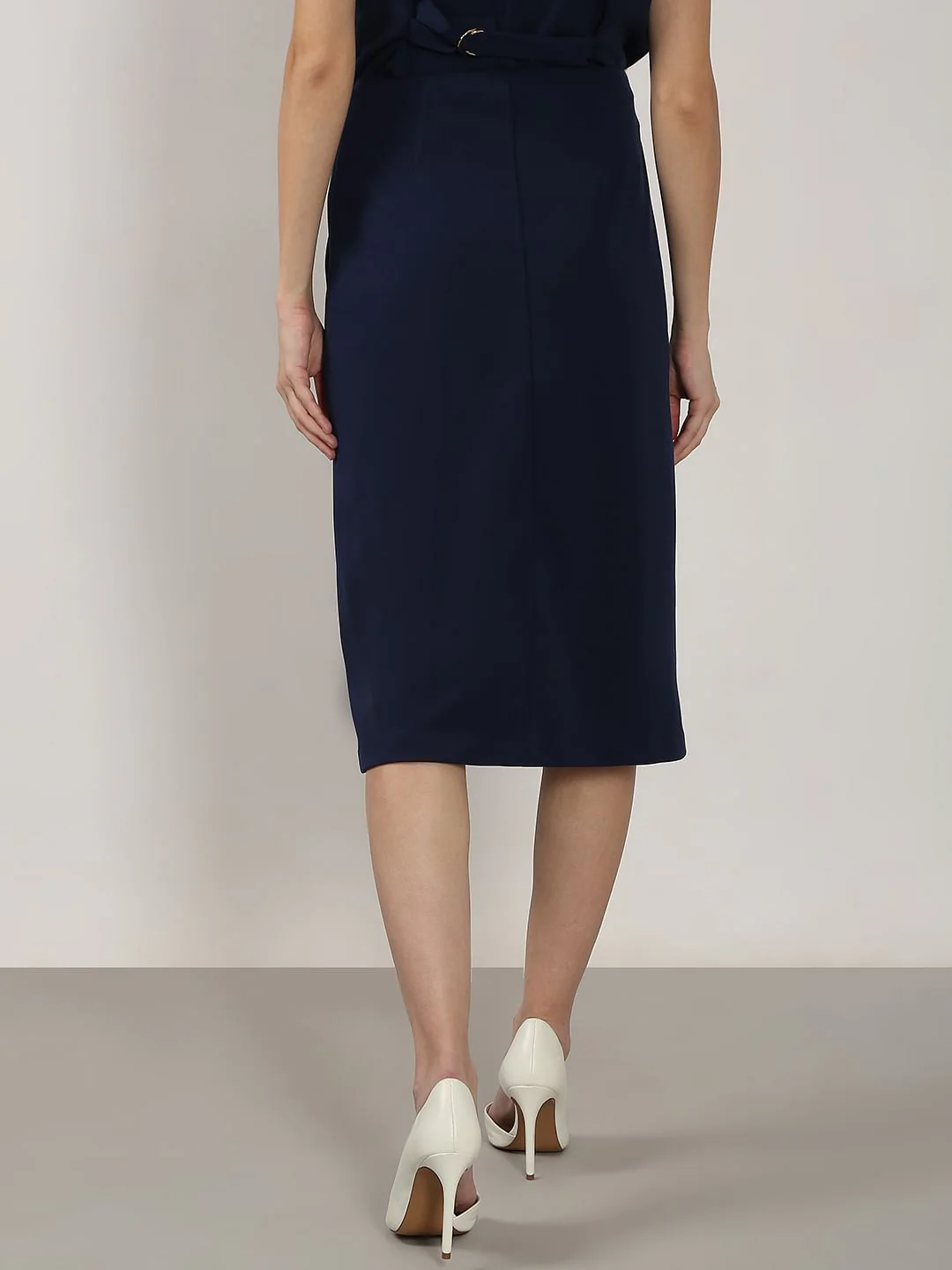 Navy Blue Midi Skirt - Image 4