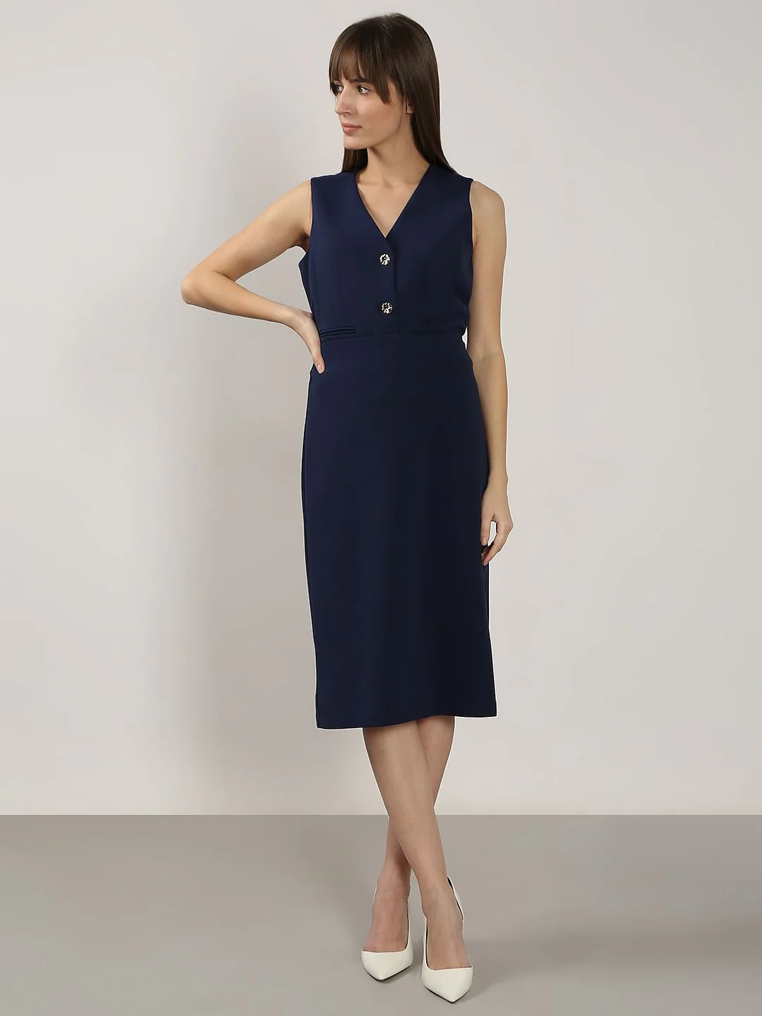 Navy Blue Midi Skirt - Image 5