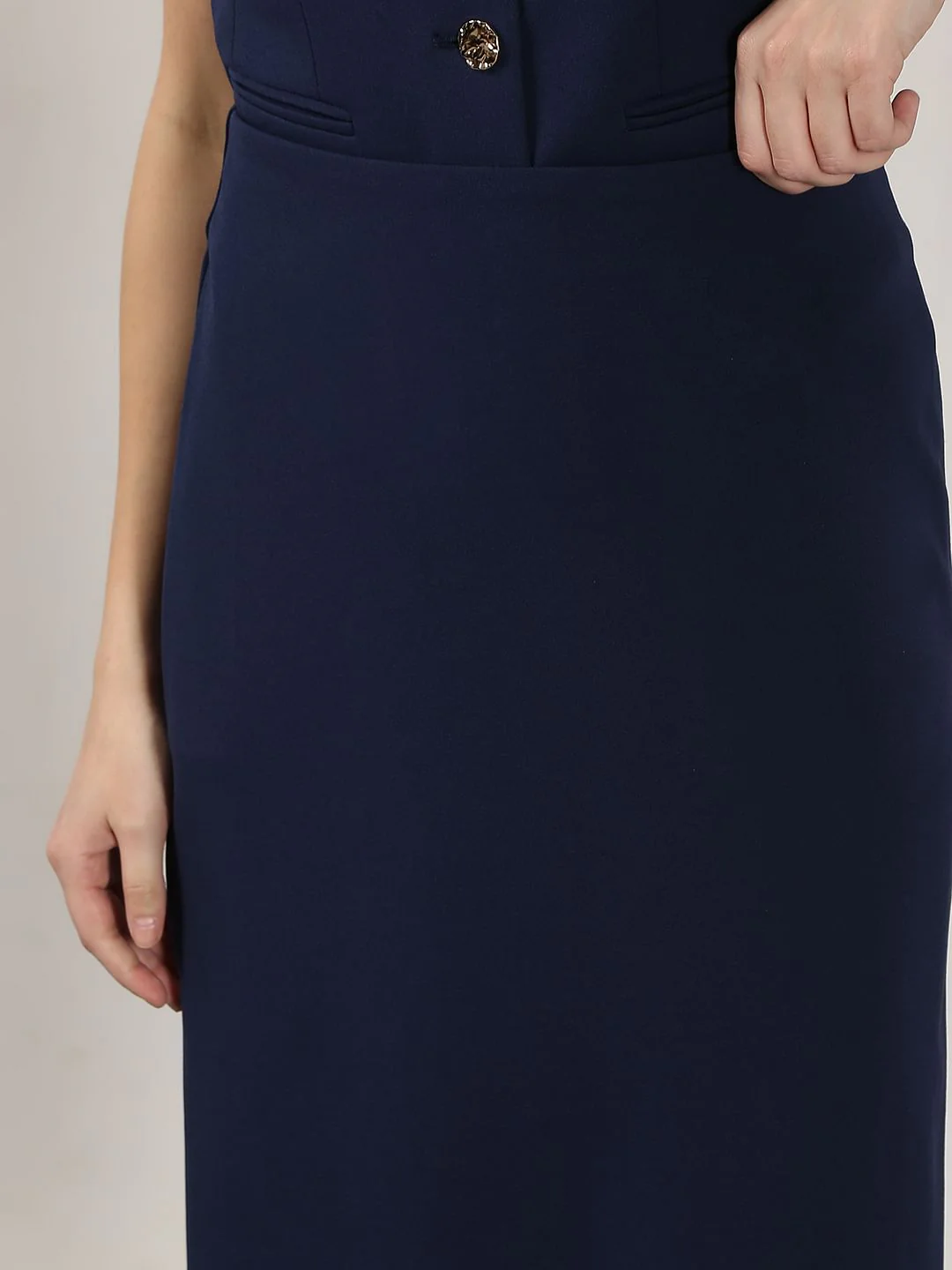 Navy Blue Midi Skirt - Image 6