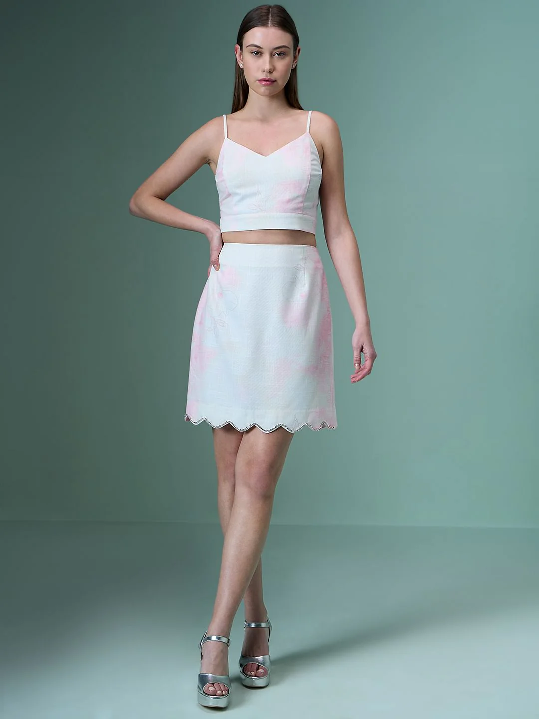 Marquee White Floral Co-Ord Set Skirt - Image 5