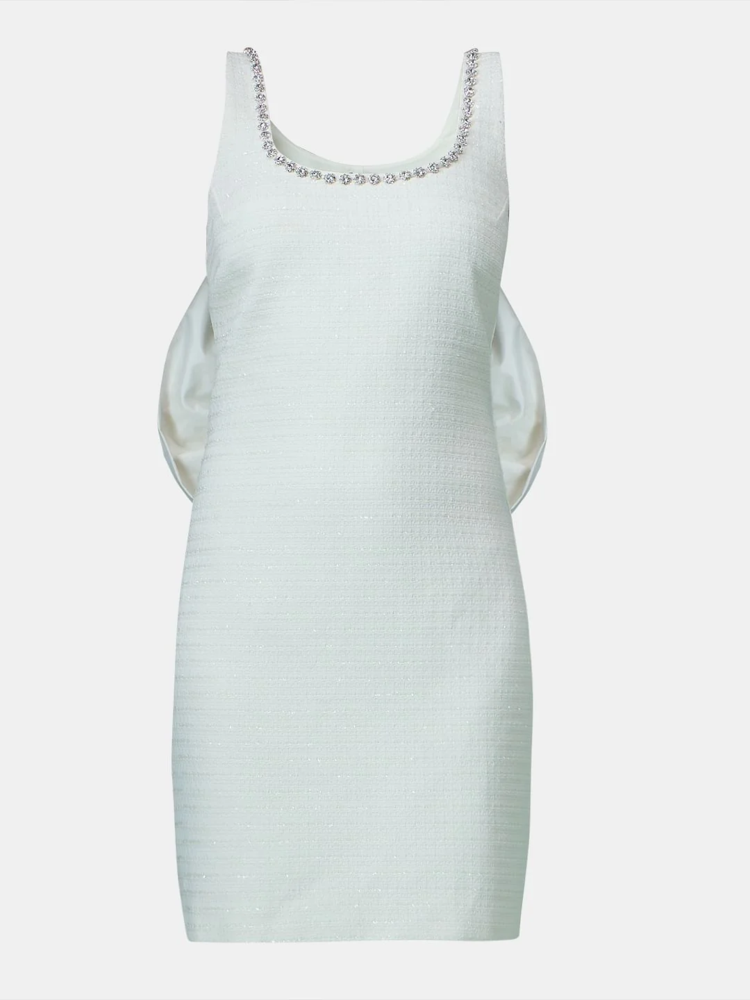 Marquee White Bow Detail Mini Dress - Image 7