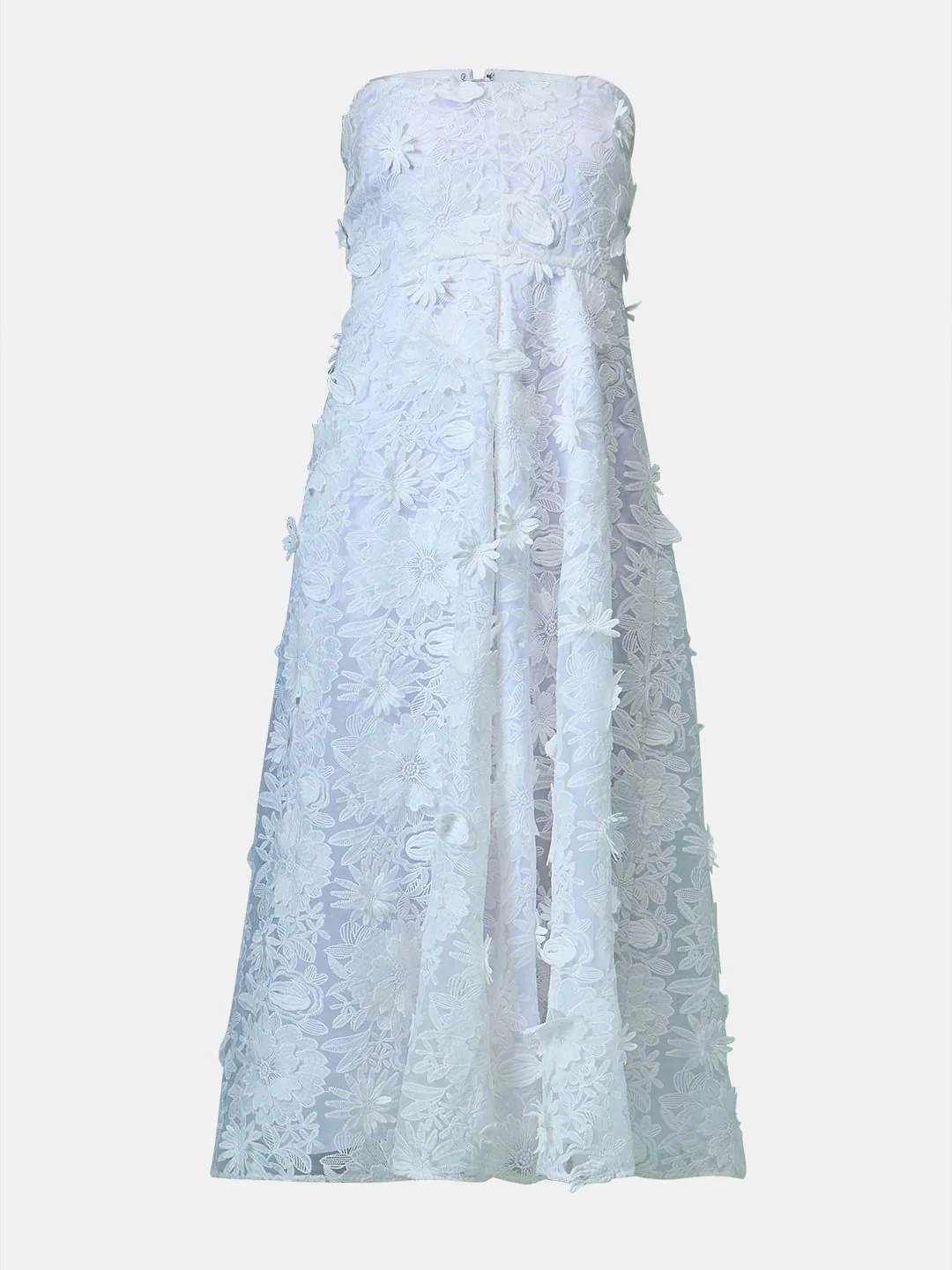 Marquee White Lace Applique Off-Shoulder Dress - Image 7