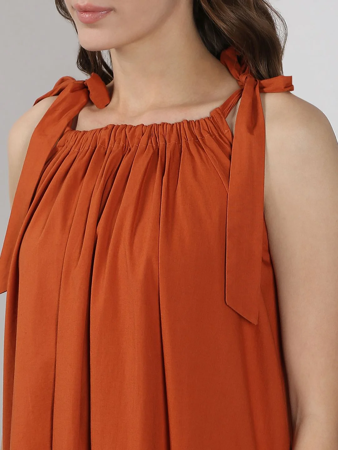 Rust Midi Dress - Image 6