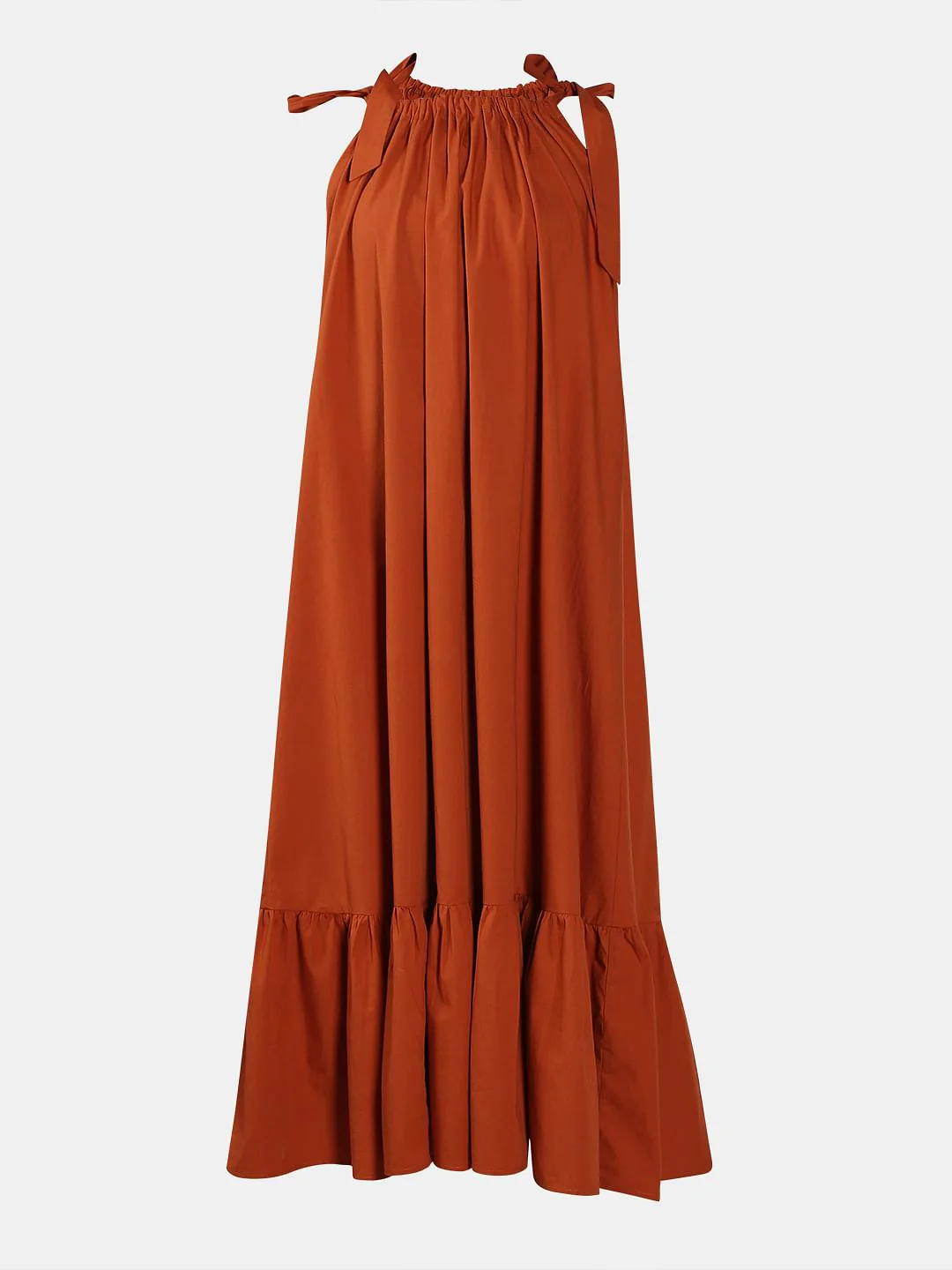 Rust Midi Dress - Image 7