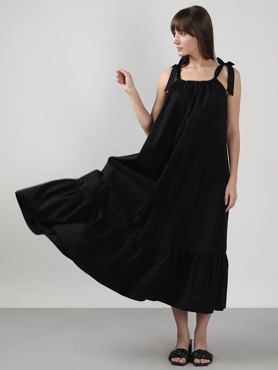 Black Midi Dress - Image 2