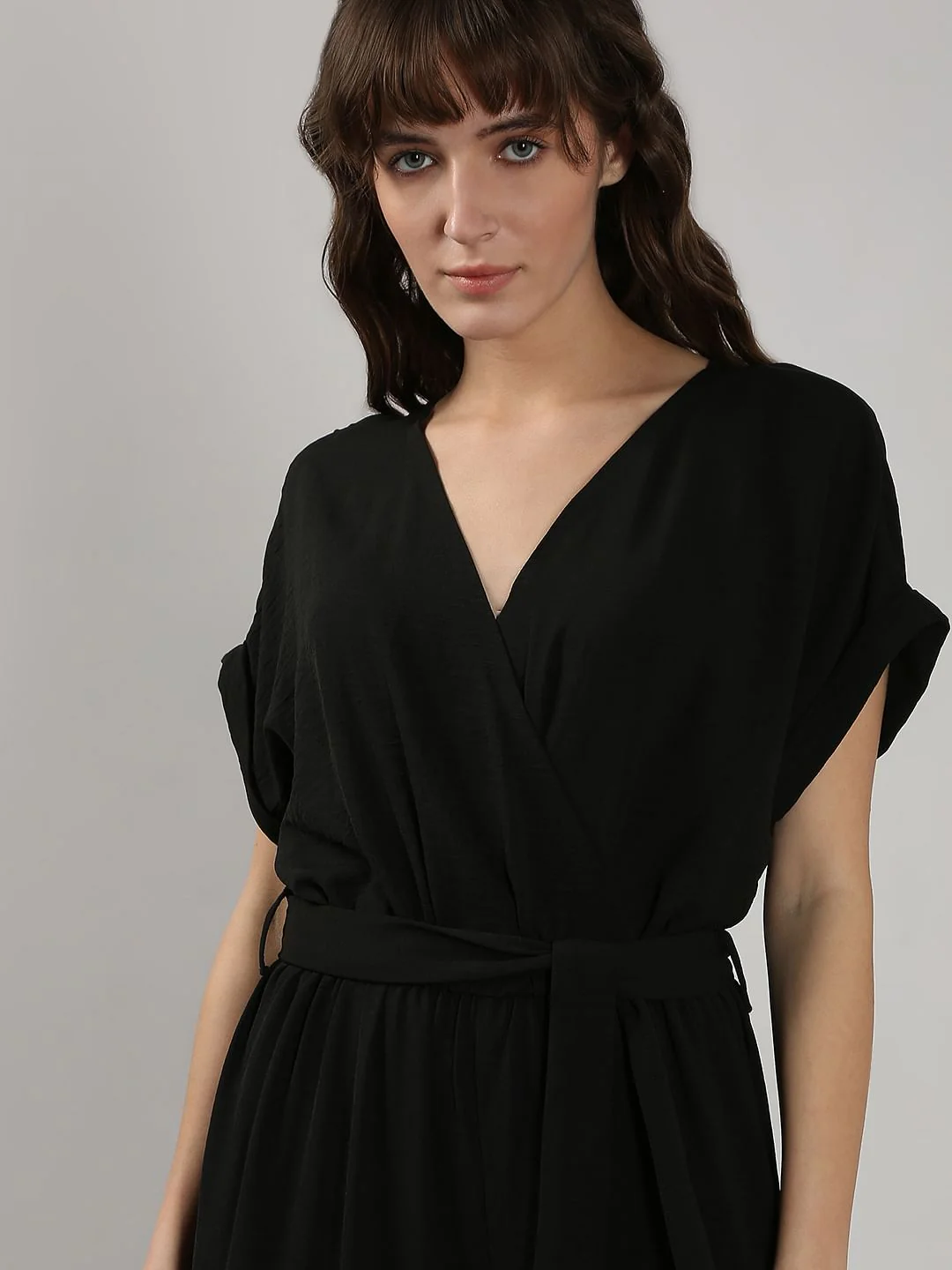 Black V Neck Jumpsuit - Image 5