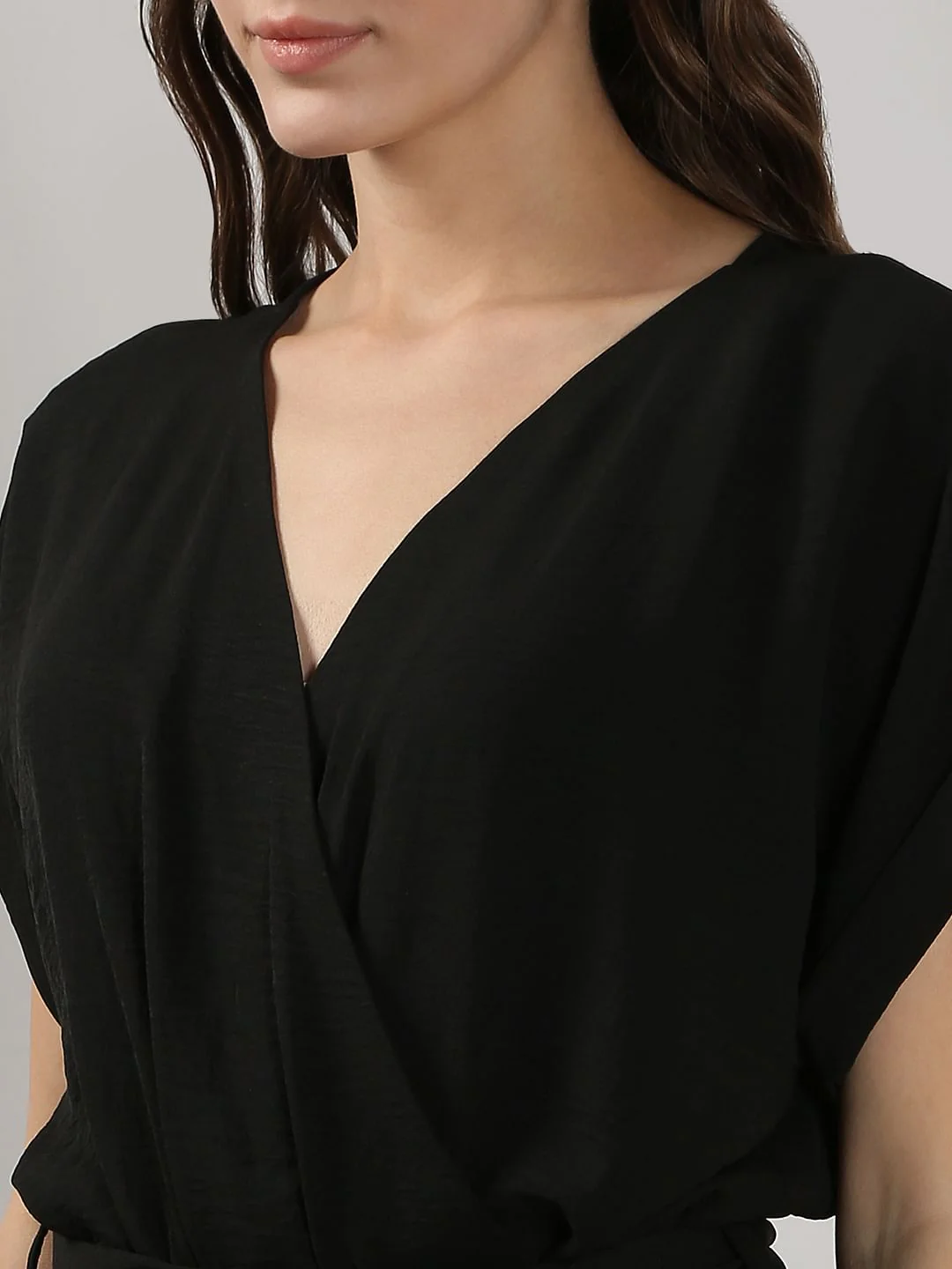 Black V Neck Jumpsuit - Image 7