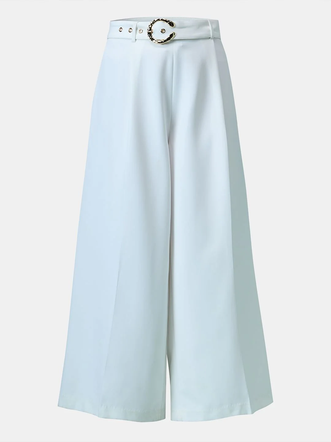 Marquee White Ankle Length Wide Leg Pants - Image 7
