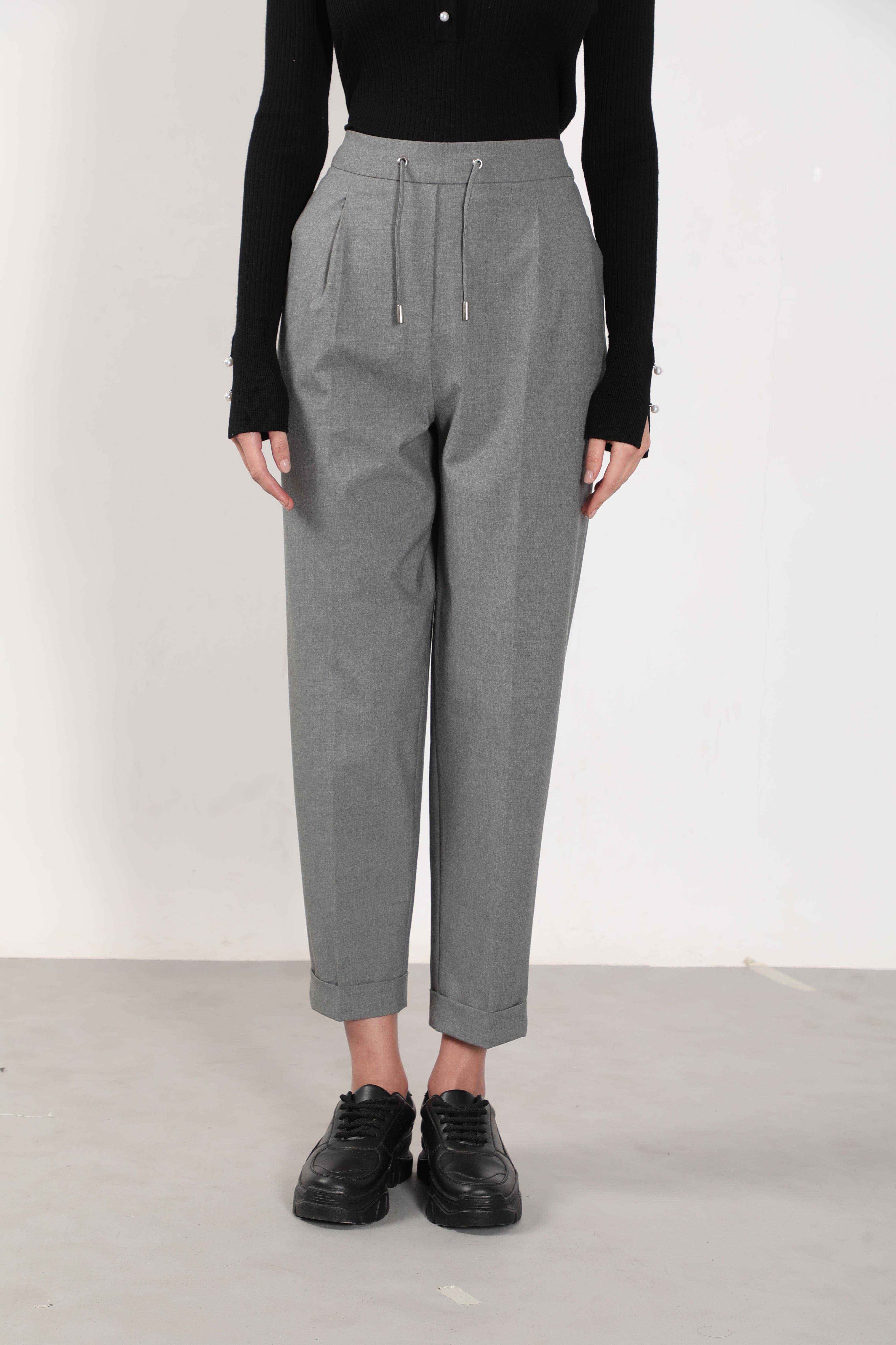 Vero Moda Light Grey Tapered Fit Pants - Image 9