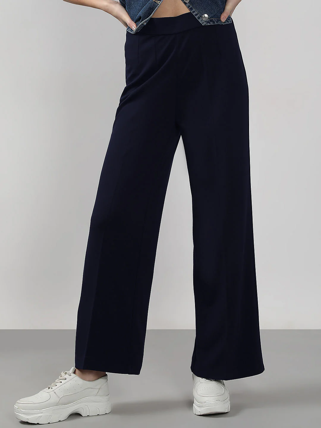 Dark Navy Flared Pants - Image 2