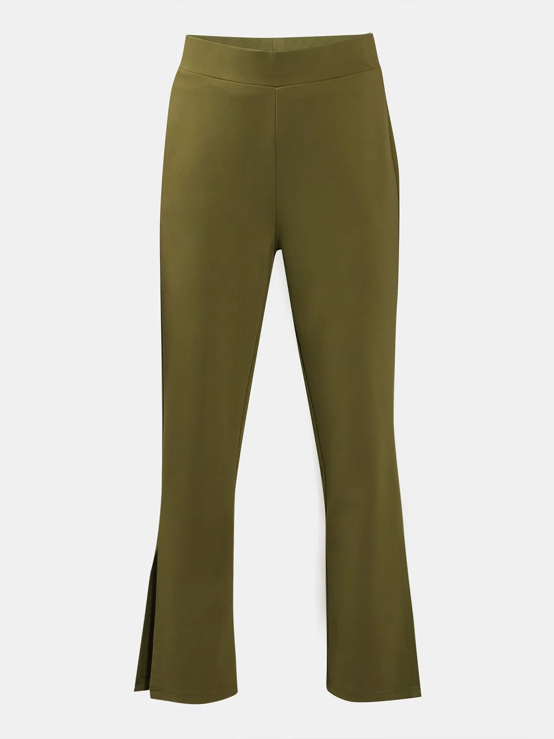 Olive High Rise Flared Pants - Image 7
