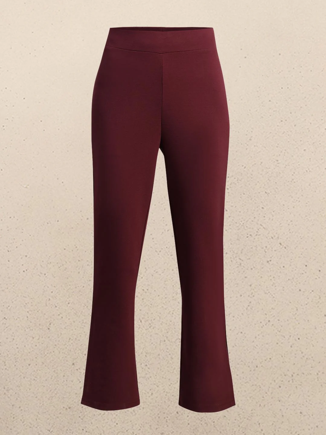 Maroon Ankle Length Bootcut Pants - Image 7