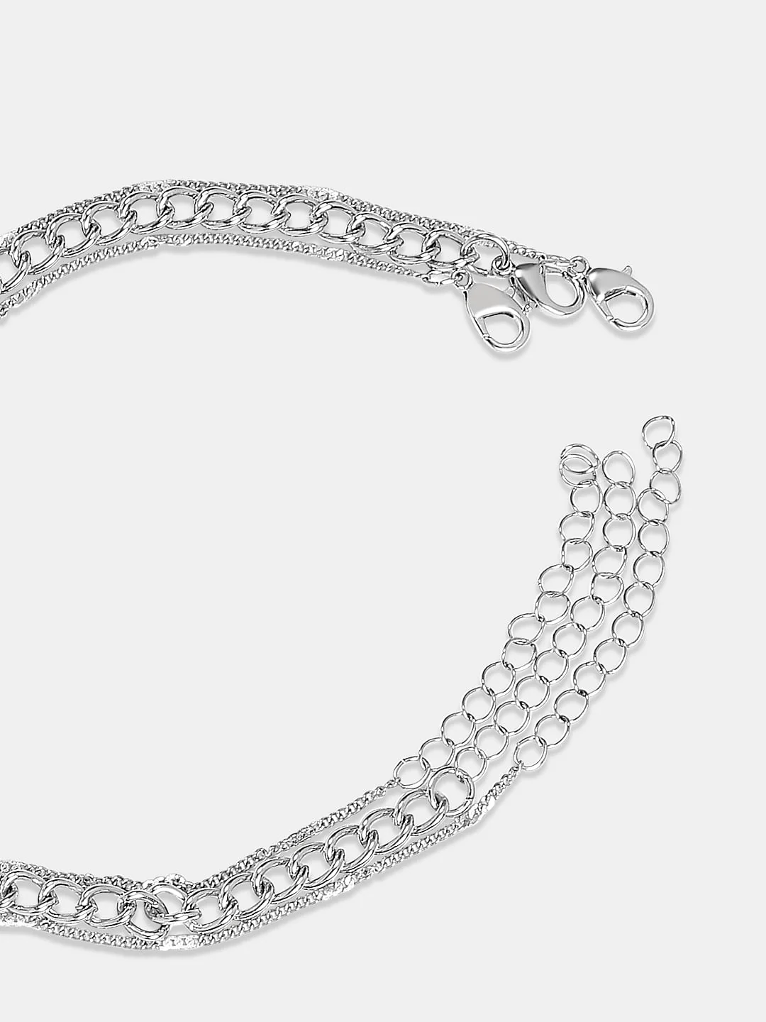 Silver Layered Necklace - Image 4