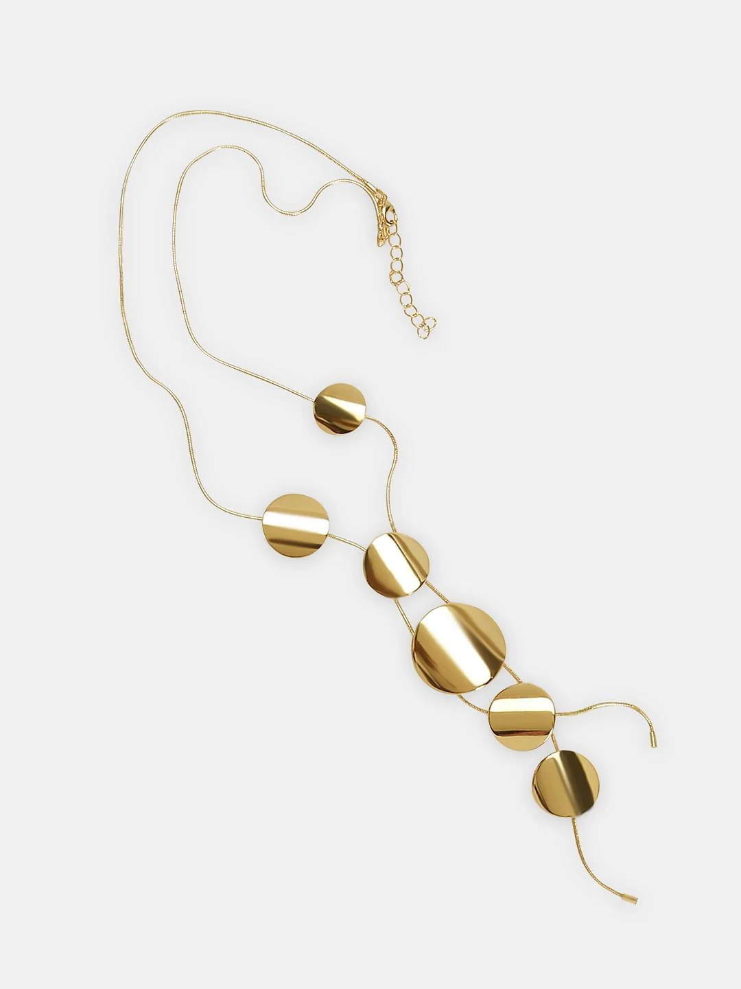 Gold Asymmetrical Necklace - Image 4