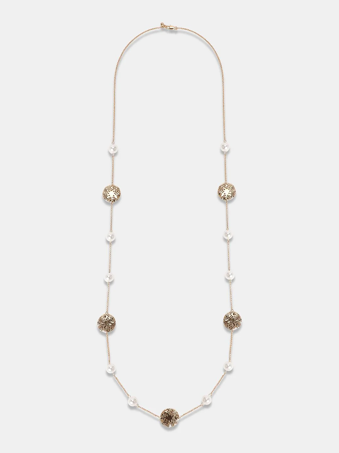 Golden Pearl Detail Necklace - Image 3