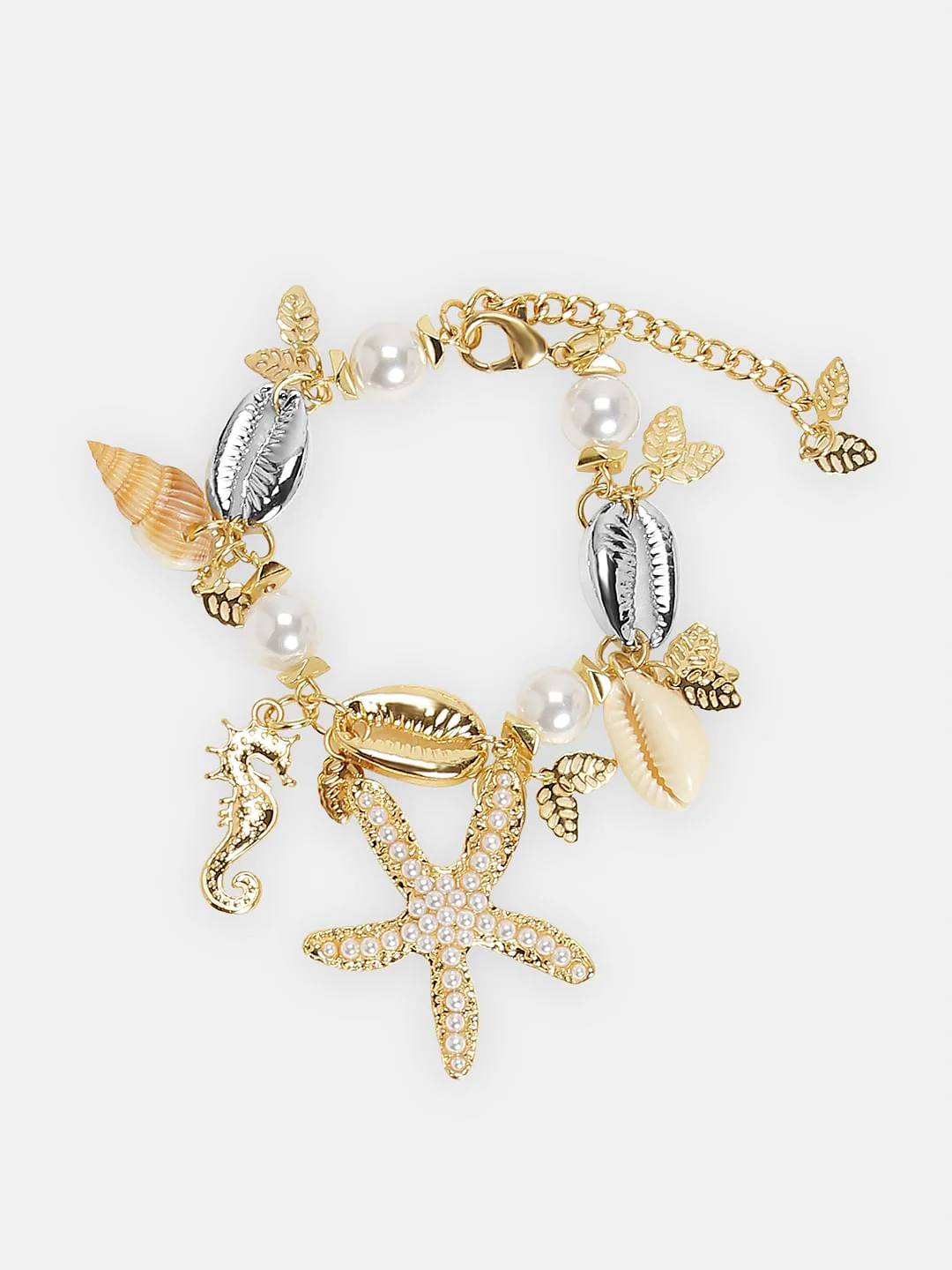 Gold & Silver Shell Bracelet - Image 2