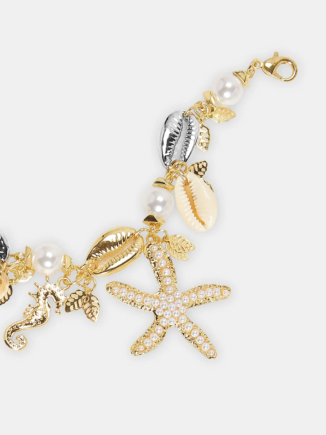Gold & Silver Shell Bracelet - Image 3