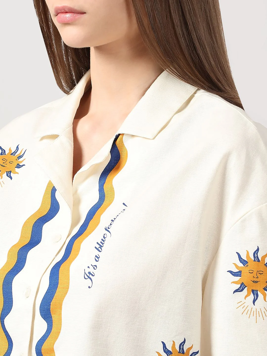 Ecru Printed Shirt - Image 8