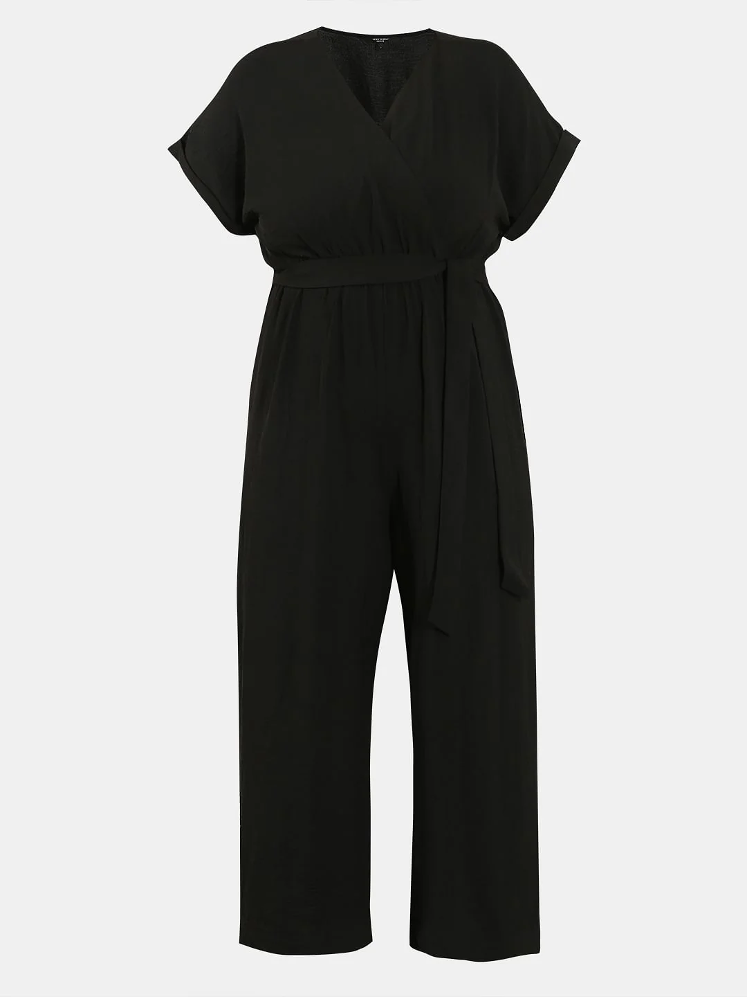 Curve Black V Neck Jumpsuit - Image 7