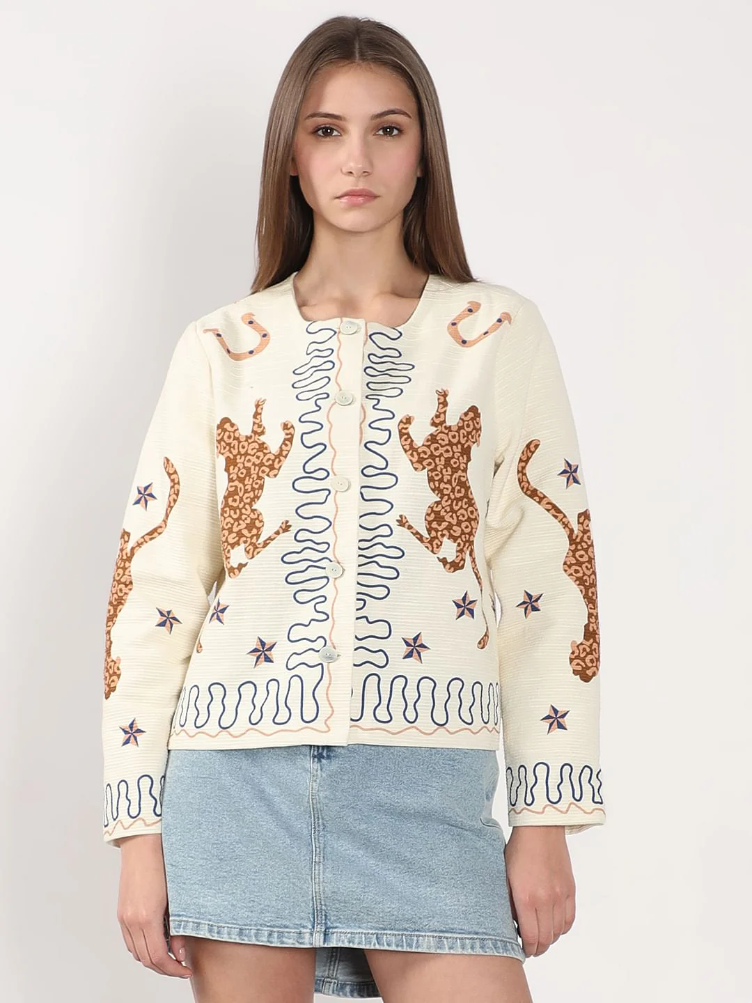 Ecru Printed Shacket - Image 2