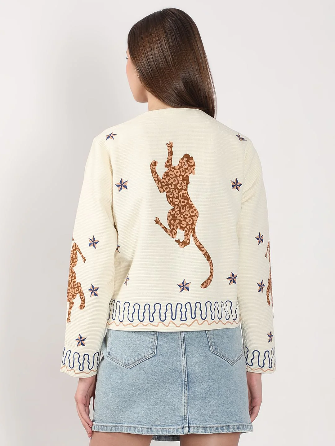 Ecru Printed Shacket - Image 4