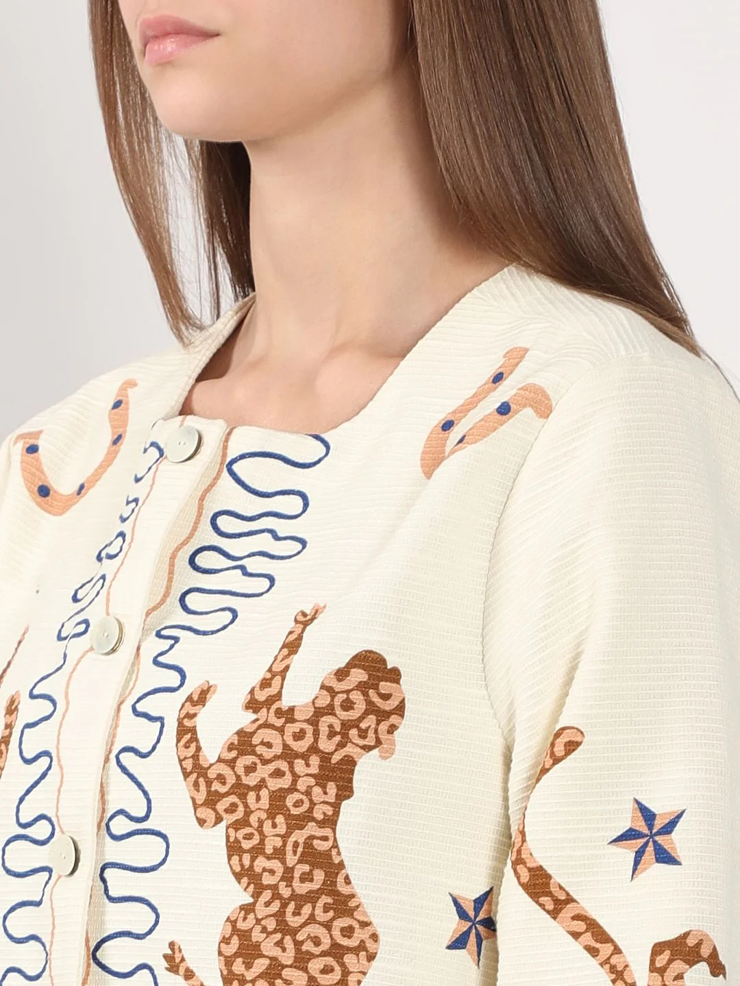 Ecru Printed Shacket - Image 8