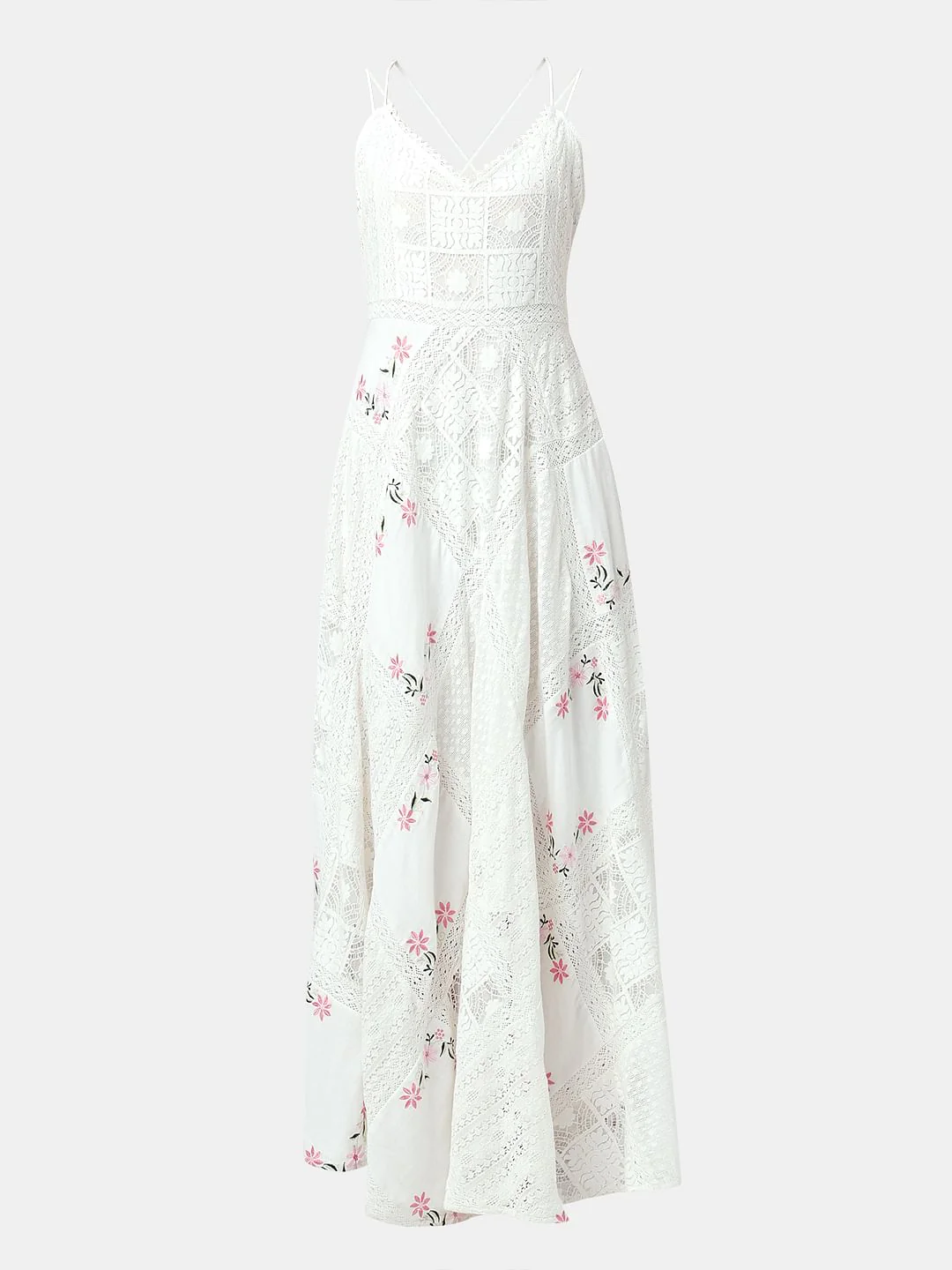 White Strappy Maxi Dress - Image 7