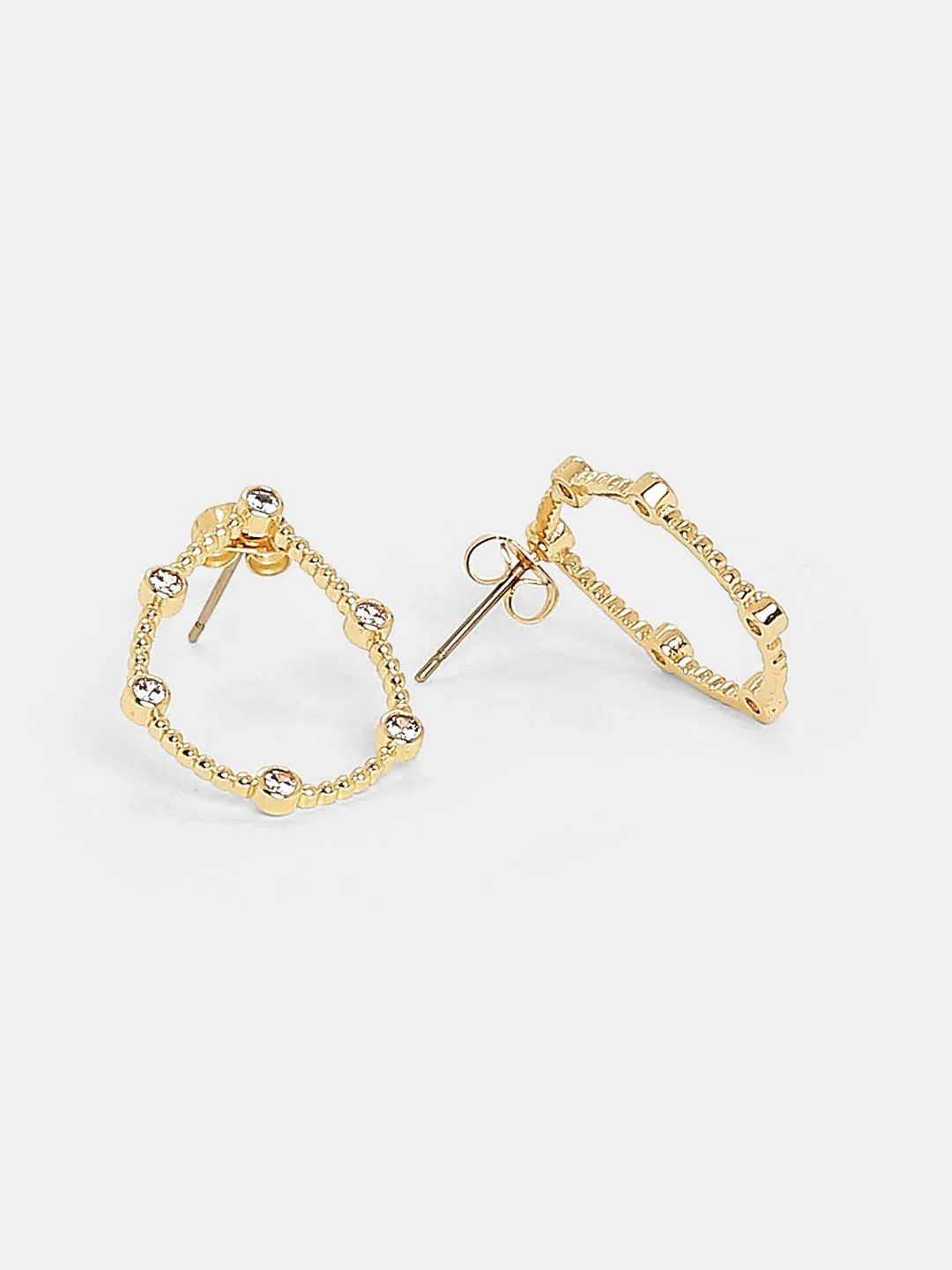 Golden Circular Earrings - Image 3