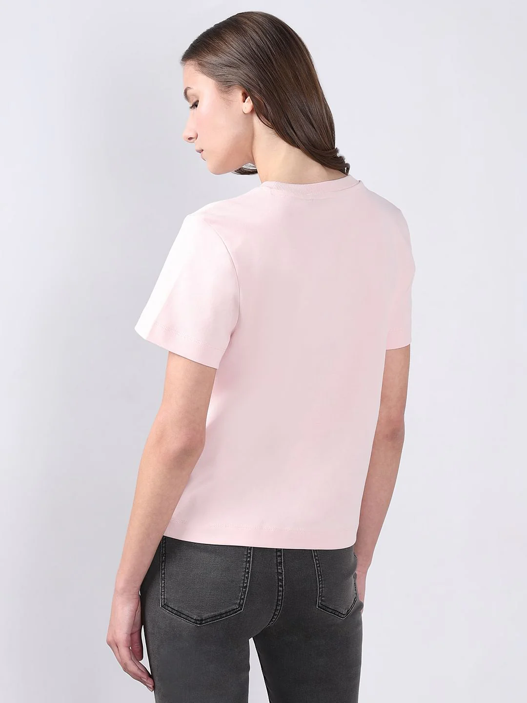 Pink Cotton O-Neck T-Shirt - Image 4