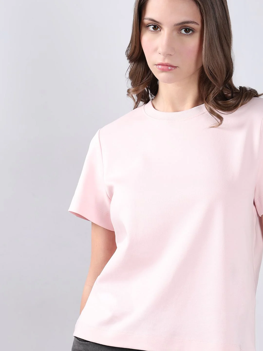 Pink Cotton O-Neck T-Shirt - Image 6