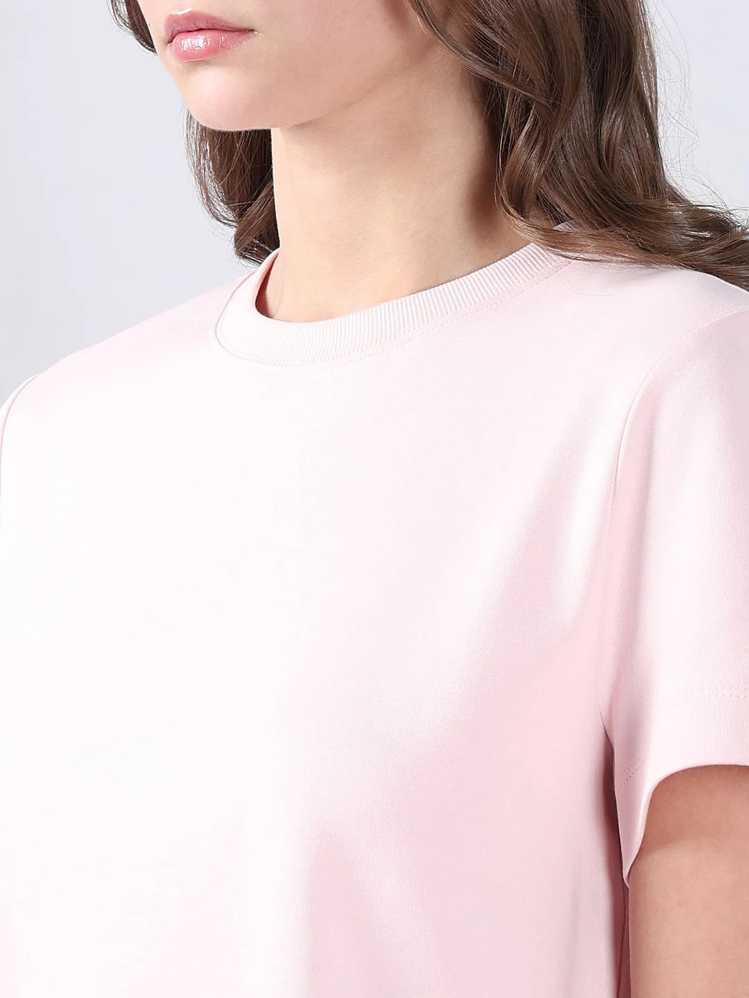 Pink Cotton O-Neck T-Shirt - Image 8