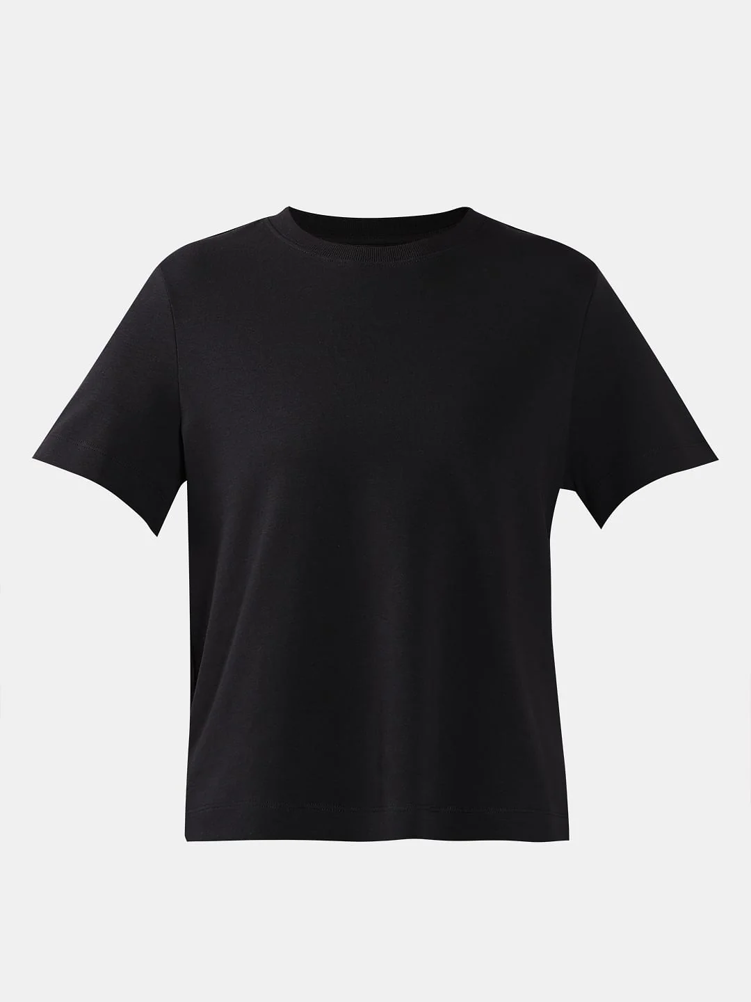 Black Cotton O-Neck T-Shirt - Image 7