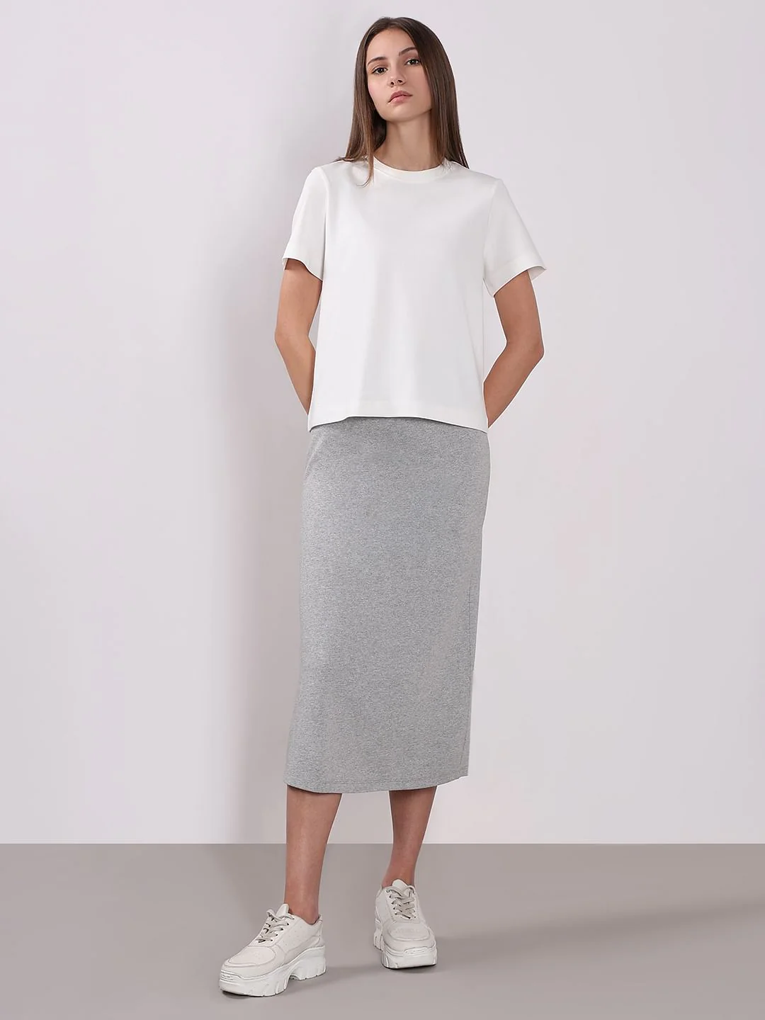 White Cotton O-Neck T-Shirt - Image 5