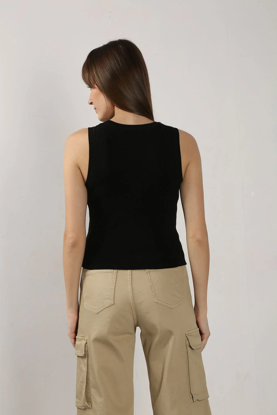 Black Sleeveless Fitted Top - Image 10