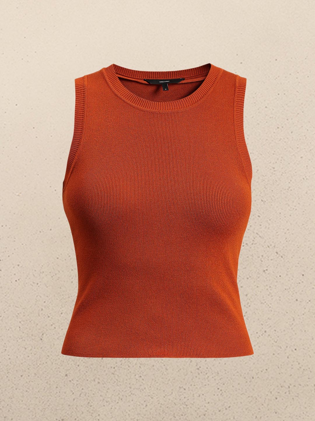 Umber Round Neck Knitted Top - Image 7