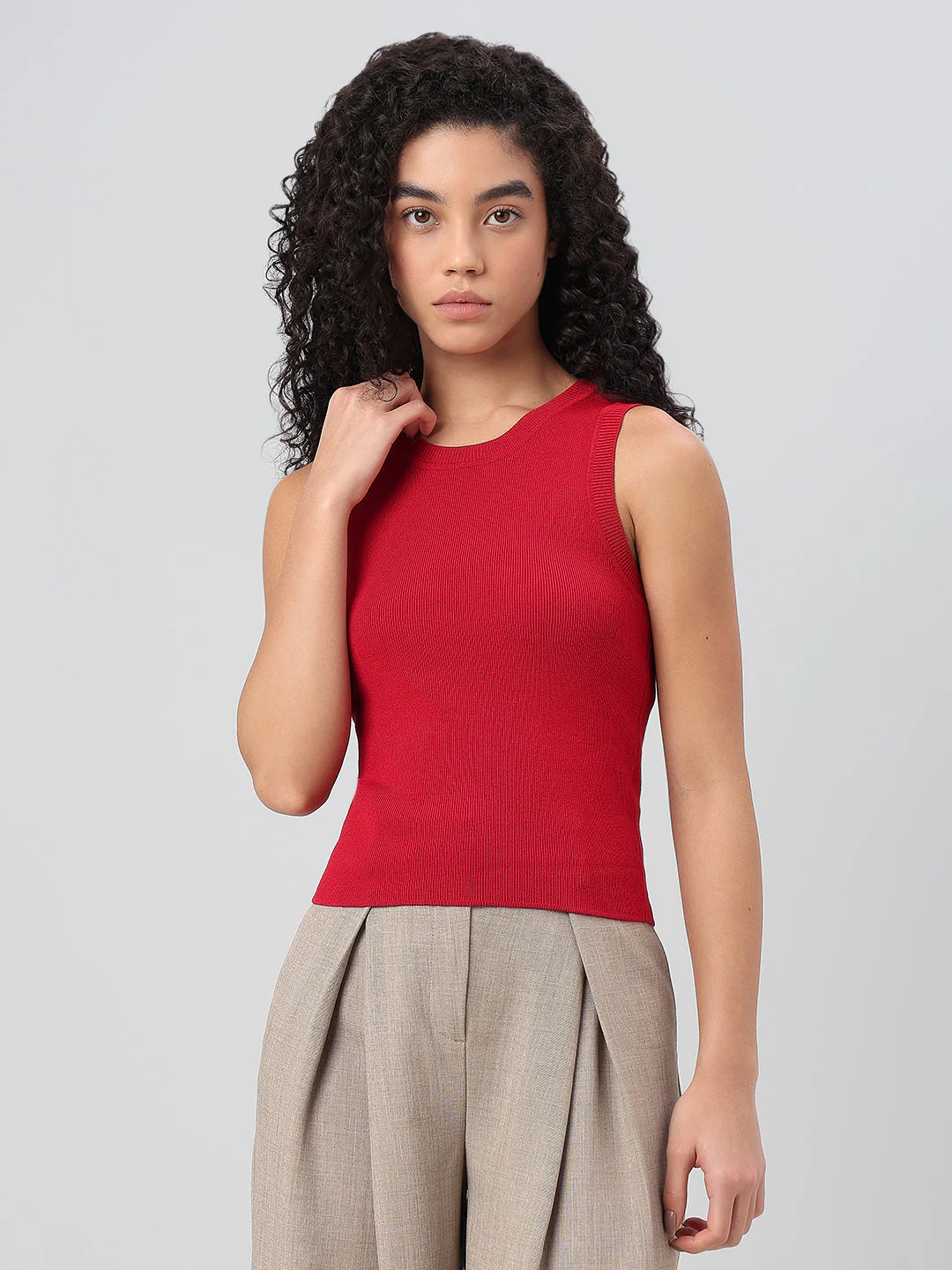 Red Sleeveless Top - Image 2