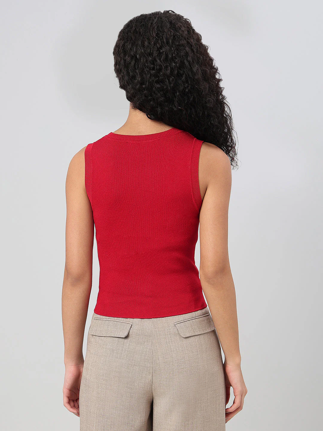 Red Sleeveless Top - Image 4