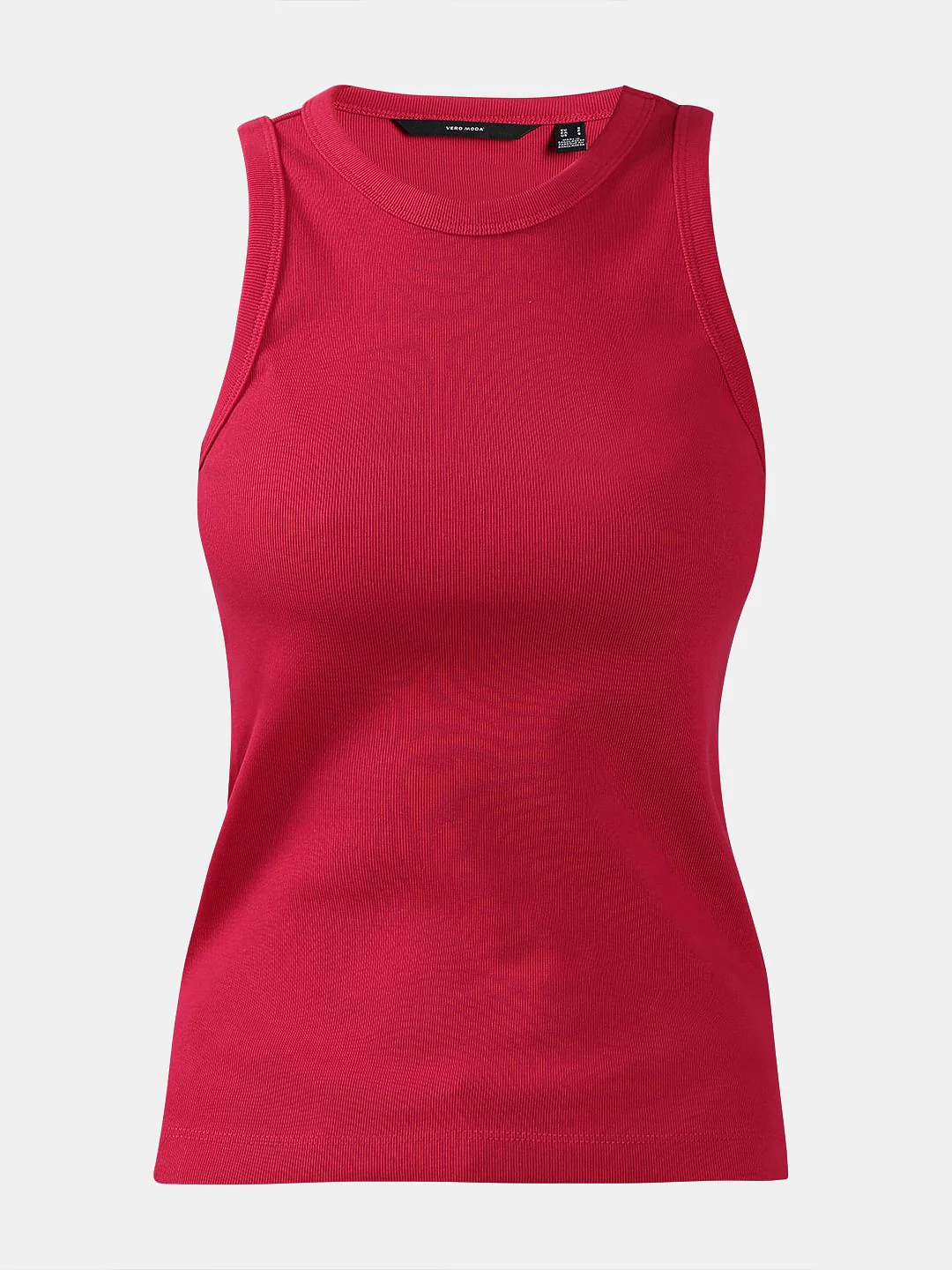 Dark Pink Ribbed Tank Top - Image 7