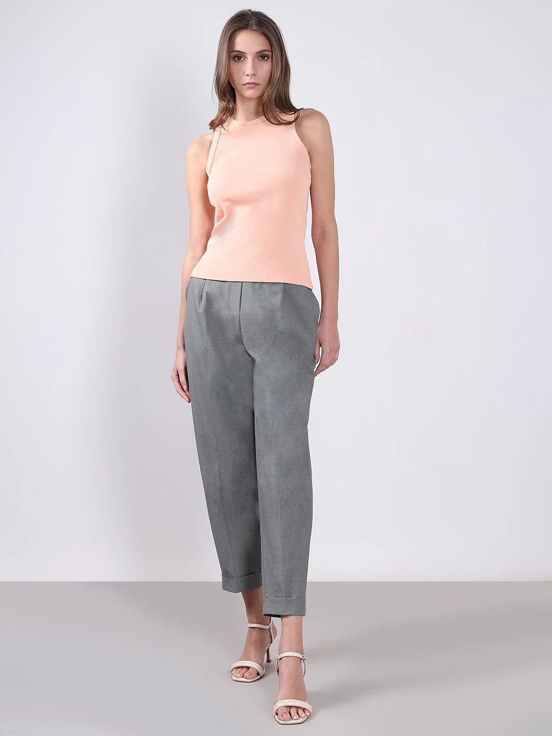Light Pink Ribbed Tank Top - Image 5