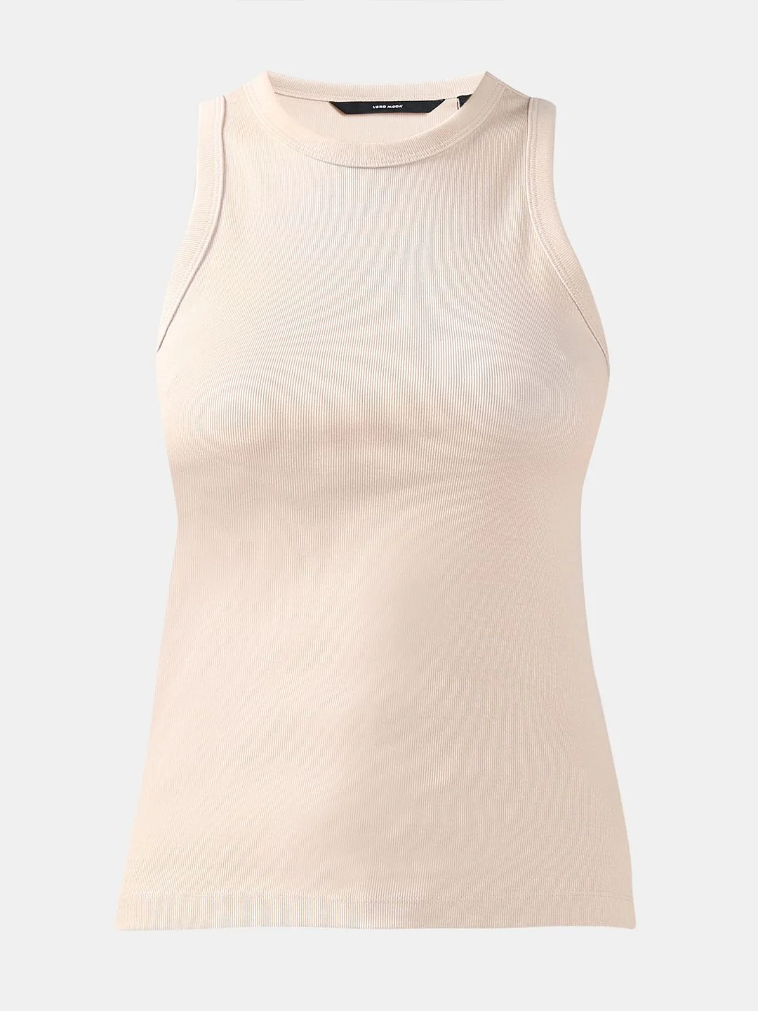 Beige Ribbed Tank Top - Image 7