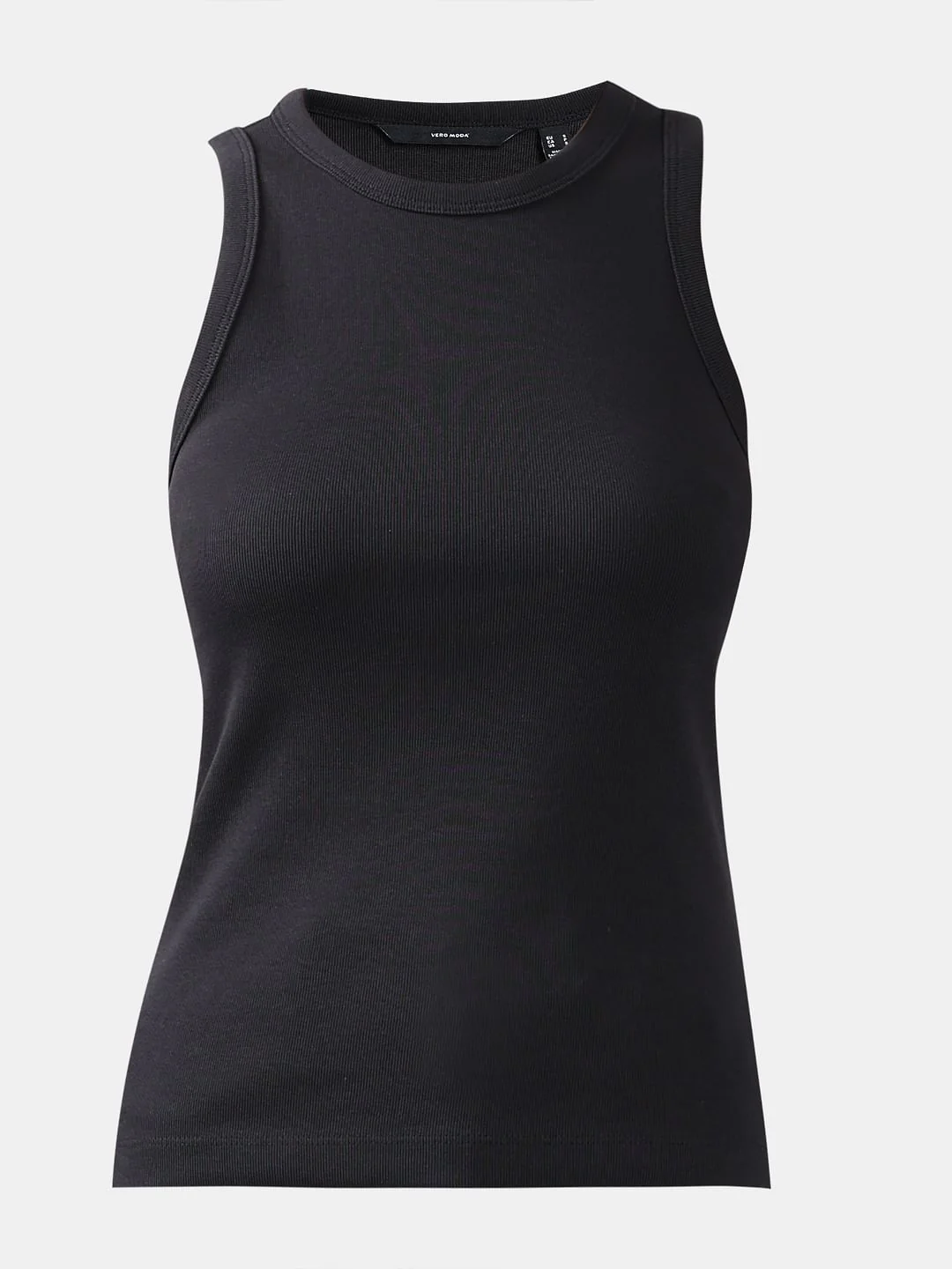 Black Ribbed Tank Top - Image 7
