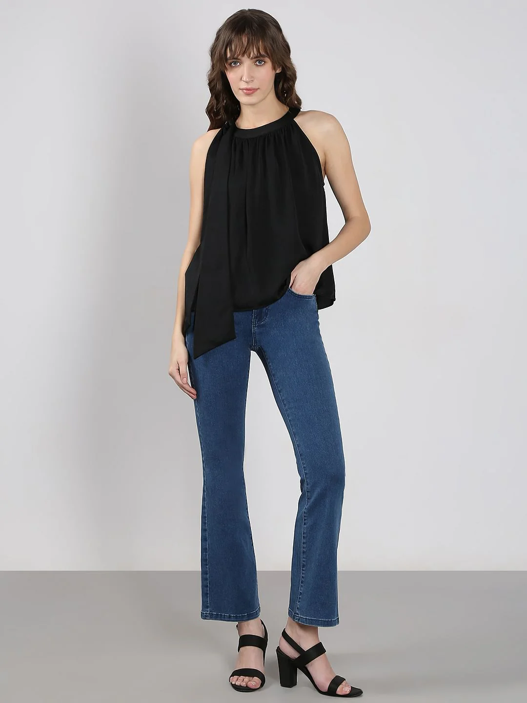 Black Tie-Up Top - Image 5