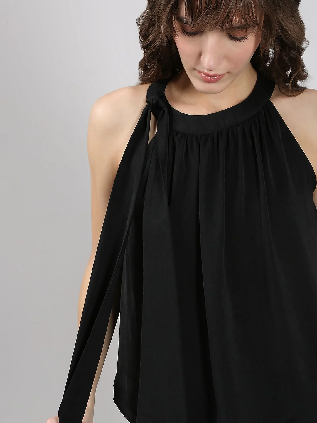 Black Tie-Up Top - Image 6