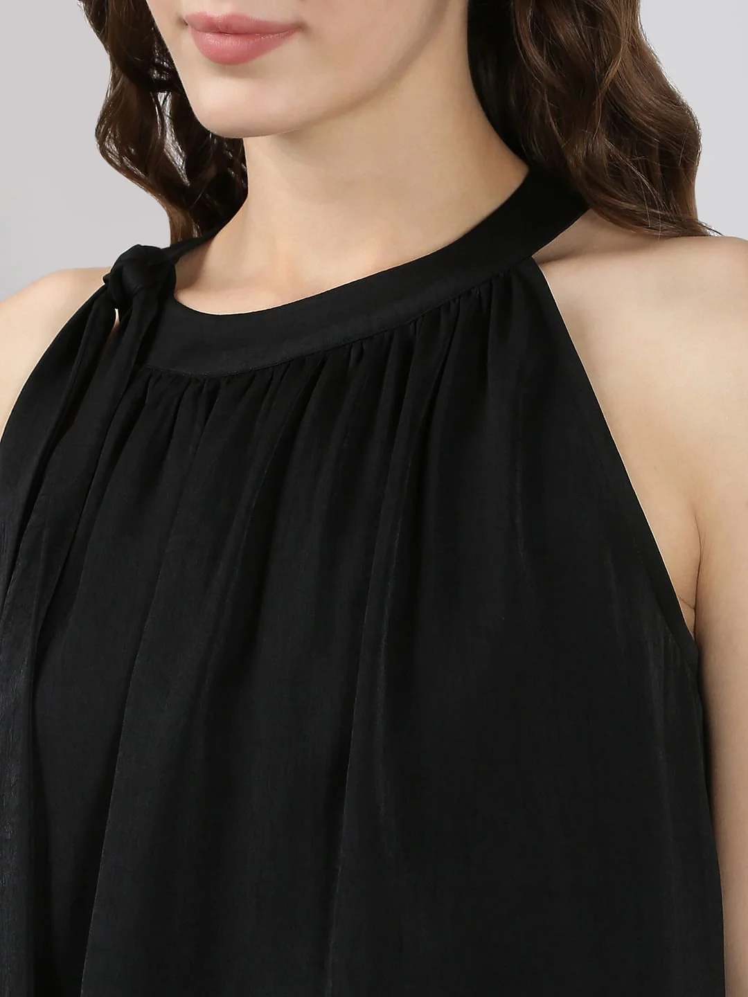 Black Tie-Up Top - Image 7