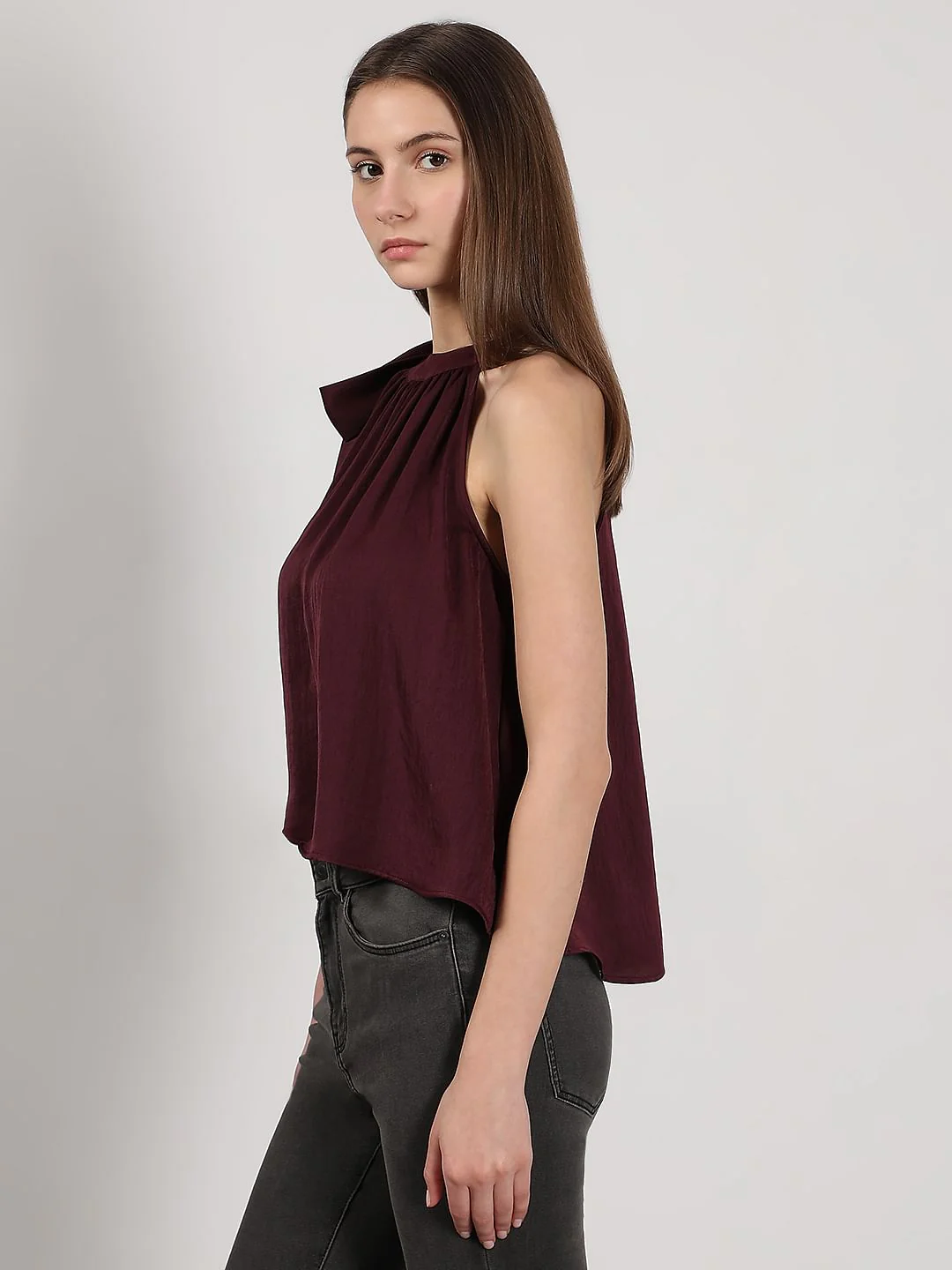 Maroon Tie-Up Top - Image 3