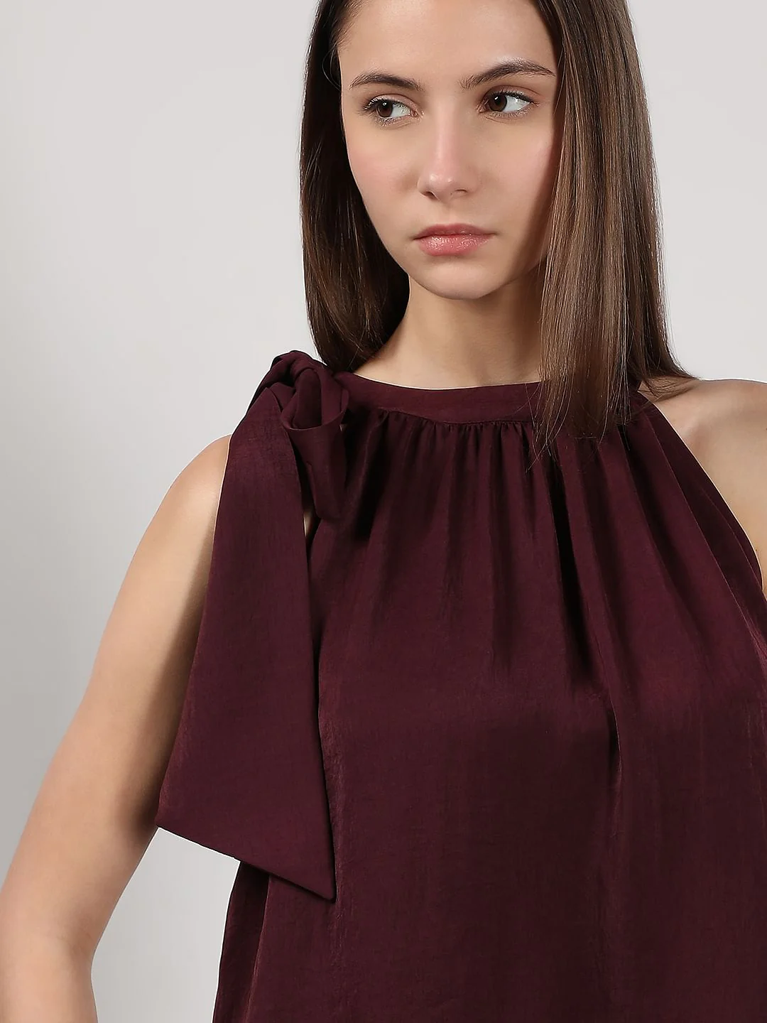 Maroon Tie-Up Top - Image 6