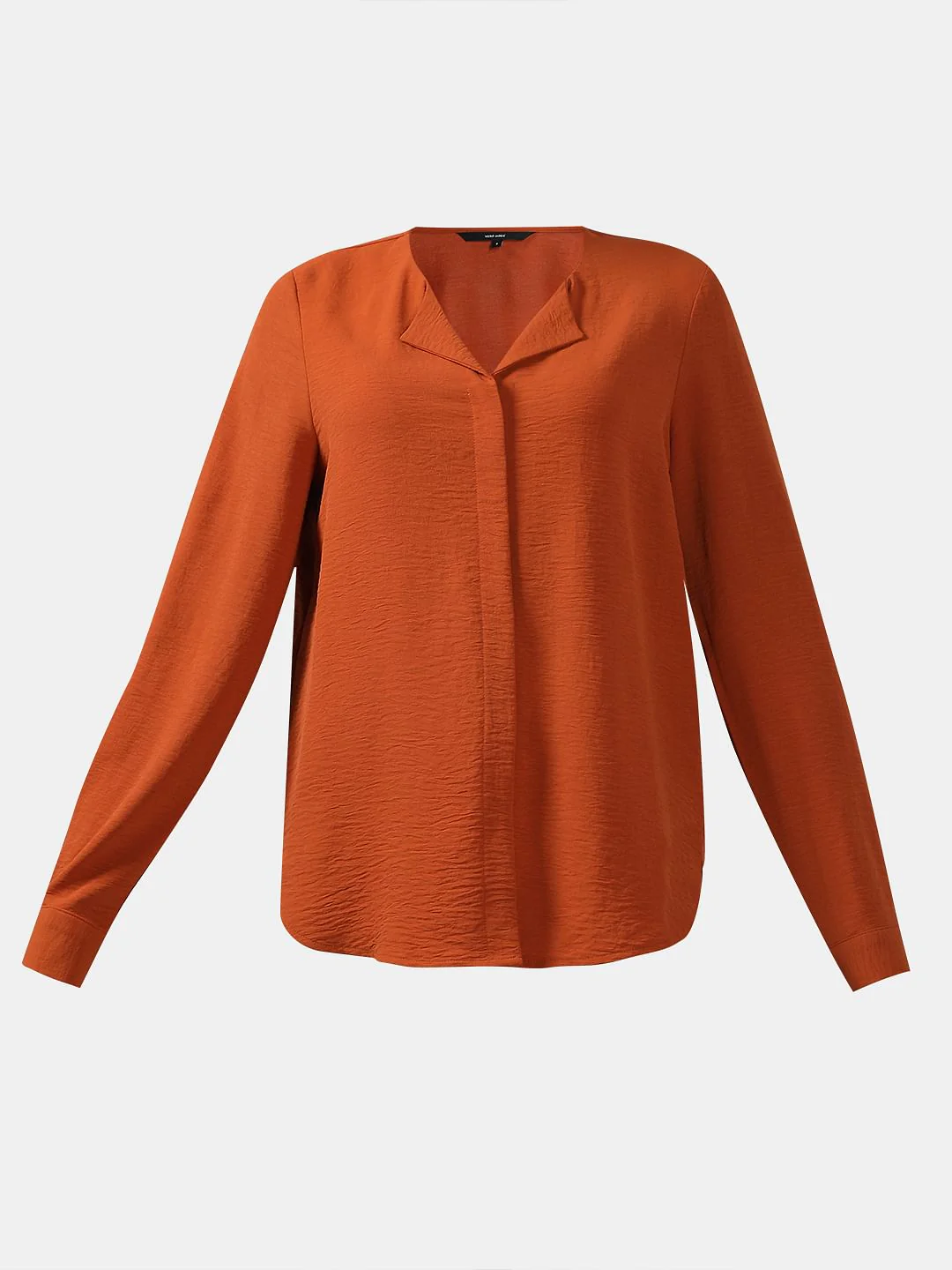 Rust Orange Red V Neck Shirt - Image 7