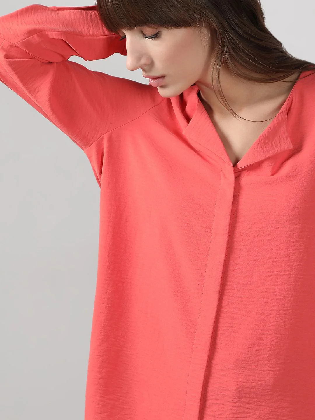 Peach V Neck Shirt - Image 6