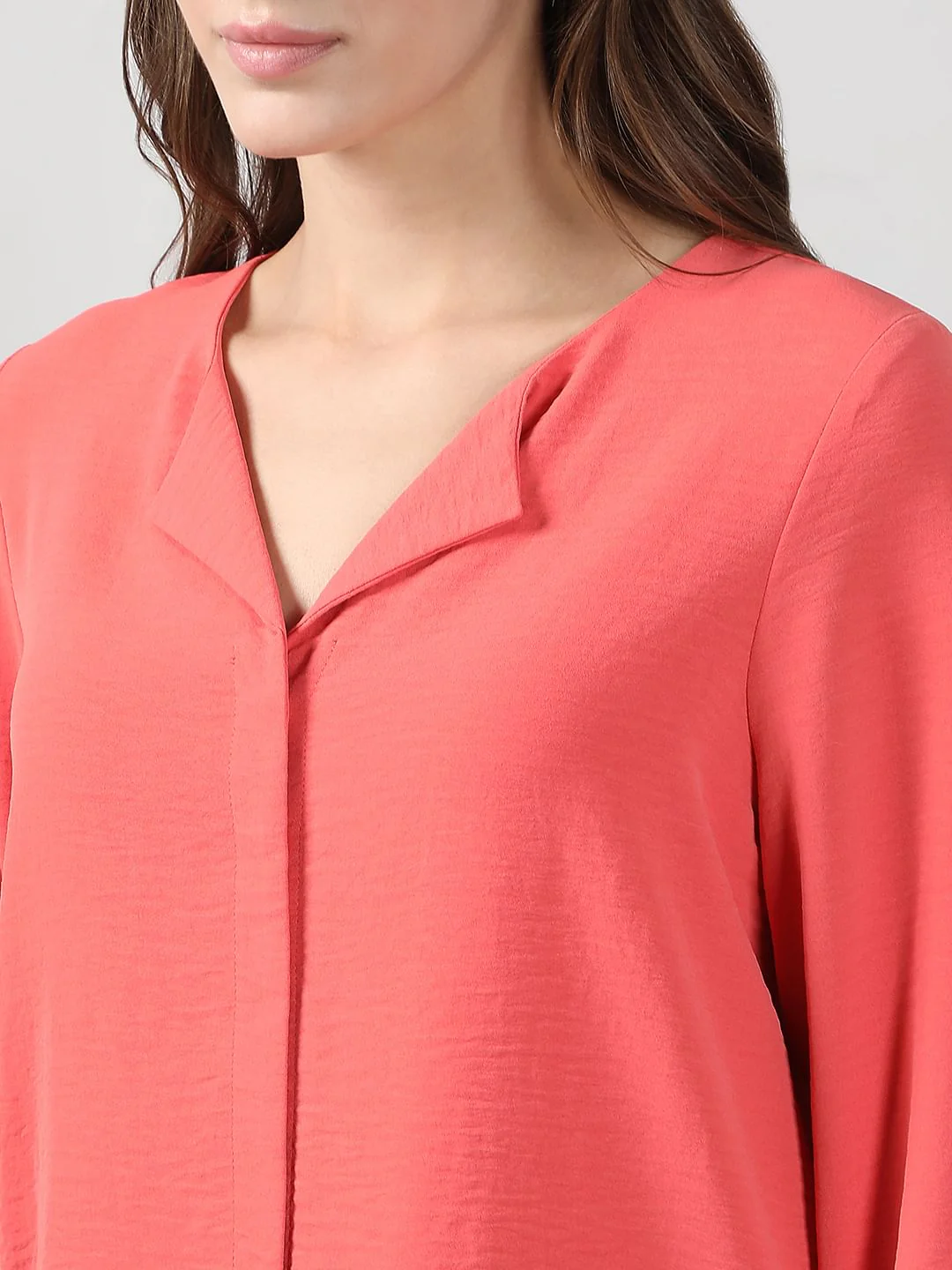 Peach V Neck Shirt - Image 8